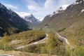 View of the Hjelledalen Valley from a viewpoint in Stryn kommune