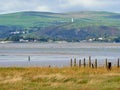 View of Hoad Hill and monument looking over morecambe Bay from Sandgate. Royalty Free Stock Photo