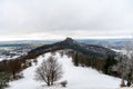 View on Hohenzollern Castle from Zeller Horn in winter times, Ge