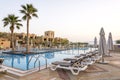 View of Holiday Inn Resort Dead Sea pool, Jordan Royalty Free Stock Photo