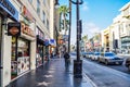 View of Hollywood Boulevard at sunset Royalty Free Stock Photo