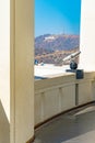 View of Hollywood sign, famous landmark in California.