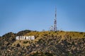 View of the Hollywood sign taken from afar on a warm sunny day