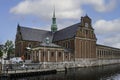 The Holmens Kirke in Copenhagen as seen from the canal.