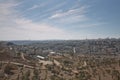 View of Holy city of Jerusalem in Israel from the Mount of Olives Royalty Free Stock Photo