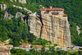 View of the Holy Monastery of Rousanou-St. Barbara. Meteora, Greece