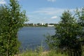 View of the Holy Vvedensky Tolga Women`s Monastery from the opposite bank of the Volga River in Yaroslavl Royalty Free Stock Photo