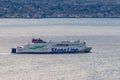 View of the Holyhead to Dublin Ferry approaching the Port of Dublin