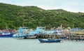 View of Hon Ro pier in Cam Ranh Bay, Vietnam Royalty Free Stock Photo