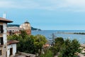 View of Hondarribia from upper town Royalty Free Stock Photo