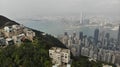 View of Hong Kong and Victoria harbour from Victoria peak