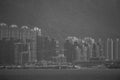 View From Hong Kong Plover Cove Reservoir: monochrome