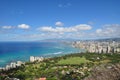 View on Honolulu from Diamond Head Crater - Oahu Royalty Free Stock Photo