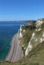 View of the Hooken undercliff on the Beer to Branscombe walk in Devon, England Royalty Free Stock Photo