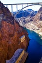 View of Hoover Dam and infrastructure Royalty Free Stock Photo