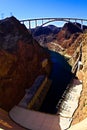 View of Hoover Dam and infrastructure