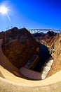 View of Hoover Dam and infrastructure