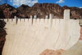 The view on the Hoover Dam from the right site Royalty Free Stock Photo