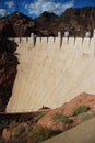 The view on the Hoover Dam from the right site Royalty Free Stock Photo