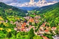 View of Hornberg village in Schwarzwald mountains - Germany Royalty Free Stock Photo