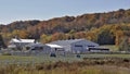 View of a horse farm at Niagara Escarpment in autumn, Milton, Ontario, Canada