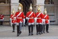 Changing of the Guard Parade in London, England on a Sunny Summer Day Royalty Free Stock Photo