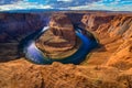 View of the Horseshoe Bend and Colorado river in Arizona USA Royalty Free Stock Photo