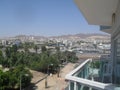 A view from the hotel balcony to the city Eilat, a resort on Red Sea, Israel