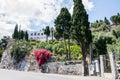 View of hotel Bel Soggiorno, Taormina, Italy