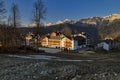 View of the hotel complex in the mountains