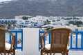 View from hotel deck mykonos Royalty Free Stock Photo