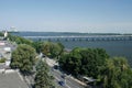 View from hotel Dnipropetrovsk to Dnipro river