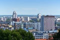 View of the Hotel Kyjev centre and aerial view of the city, Bratislava, Slovakia Royalty Free Stock Photo