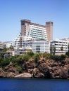 View of the hotel Ramada Plaza from the Mediterranean Sea