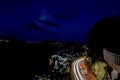 View from Hotel San Michele in Anacapri at dusk, Capri, Italy