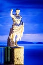 View from Hotel San Michele in Anacapri at dusk, Capri, Italy