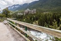 View of the hotel from Surprise corner in Banff Royalty Free Stock Photo