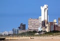 View of Hotels and Residential Buildings from Durban Beach Royalty Free Stock Photo