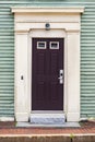 View of a House Front Door Surround with typical architecture in Portsmouth, NH Royalty Free Stock Photo