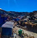 View of the houses and accomodations of the remote Kuri village of Kalinchowk, Nepal - a famous tourist destination