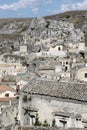View to the quarter of the ancient city of Matera.