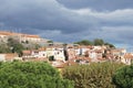 View of houses in Collioure, France Royalty Free Stock Photo