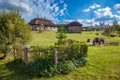 View of houses in Kossovo village, Belarus. Royalty Free Stock Photo