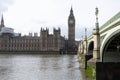 View of Houses of Parliament, Big Ben and Westminster Bridge and the River Thames, London England UK Royalty Free Stock Photo