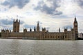 A view of the Houses of Parliment across the river Thames Royalty Free Stock Photo