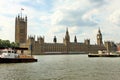 A view of the Houses of Parliment across the river Thames Royalty Free Stock Photo