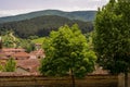 View of houses of town Kotel and the mountains