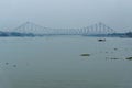View of Howrah bridge in evening. Kolkata. India Royalty Free Stock Photo
