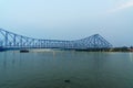 View of Howrah bridge in evening. Kolkata. India Royalty Free Stock Photo