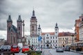 View of Hradec Kralove main square, Czech architecture Royalty Free Stock Photo